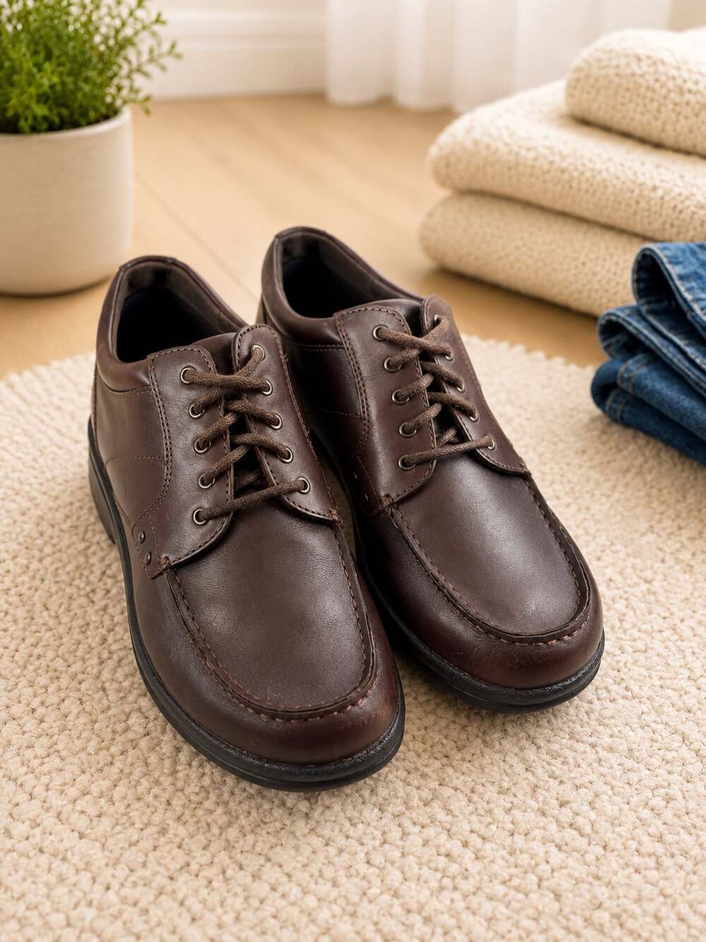 Dansko Wyatt Mocha Leather Oxford Shoes Slip Resistant Comfort Mens EU 44